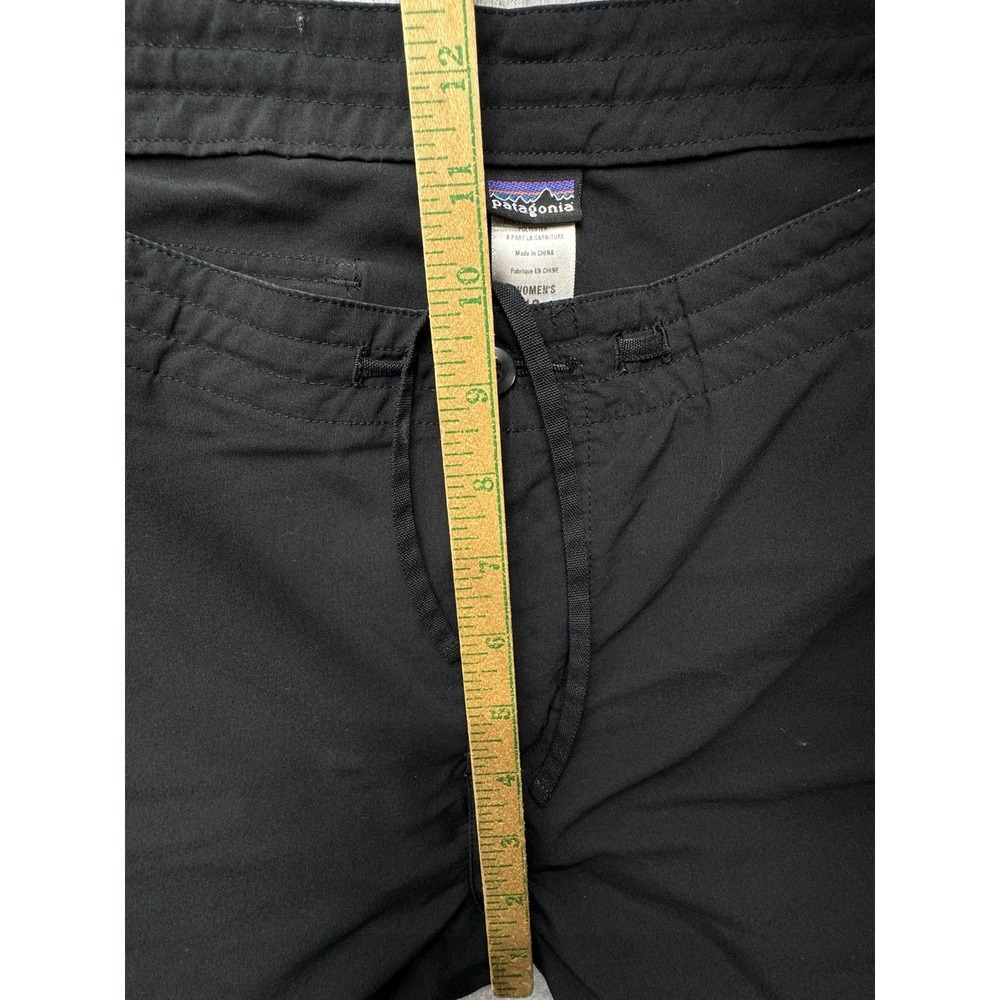Patagonia Shorts Womens 12 Black Cargo Outdoor Drawstring Waist Pocket Hiking - Picture 4 of 14